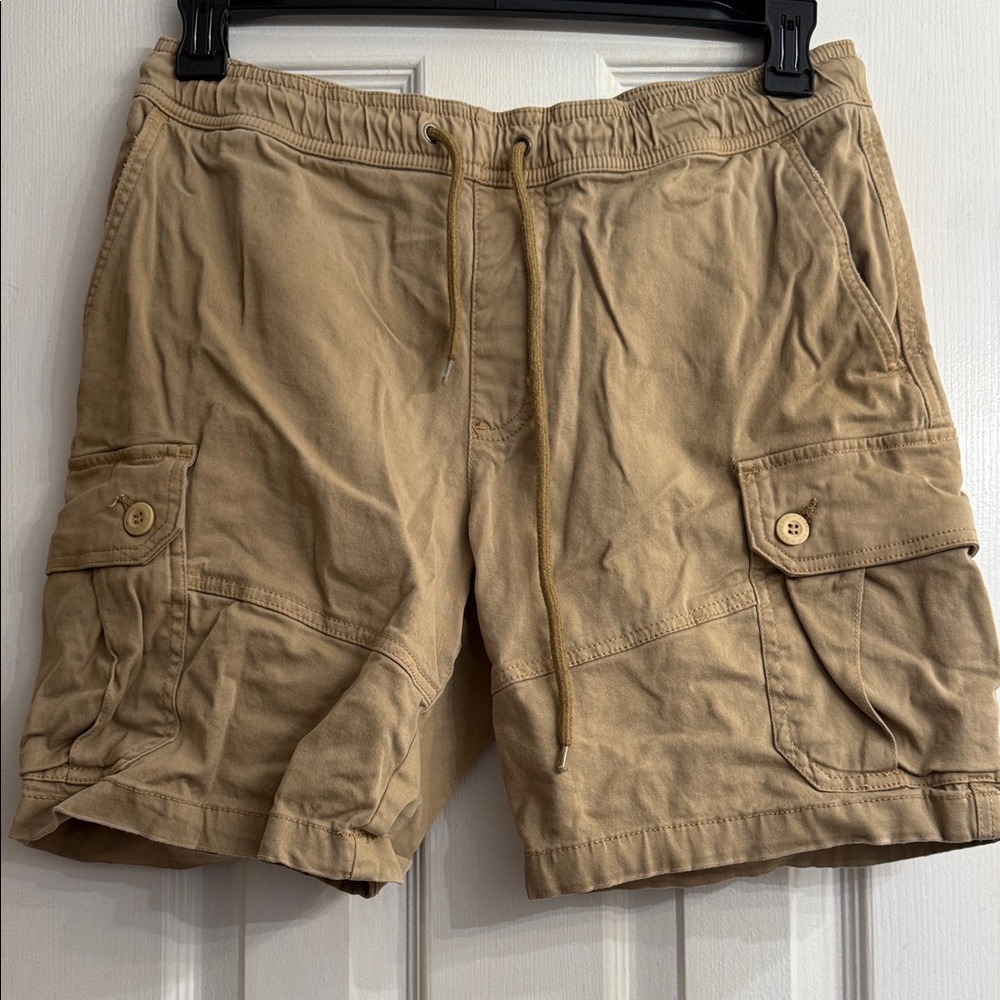 Sun and stone Men's Casual Tan Cargo Shorts size M